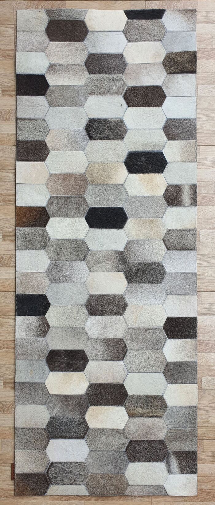 Chic multi-color leather carpet for modern living rooms - LR 011 (80x200cm) by Ramsha Home