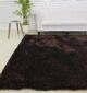 Stylish fluffy brown shaggy rug SG 04 (80x200cm) by Ramsha Home