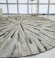 Elegant home decorative leather rug in brown - LR 018 (200cm) by Ramsha Home
