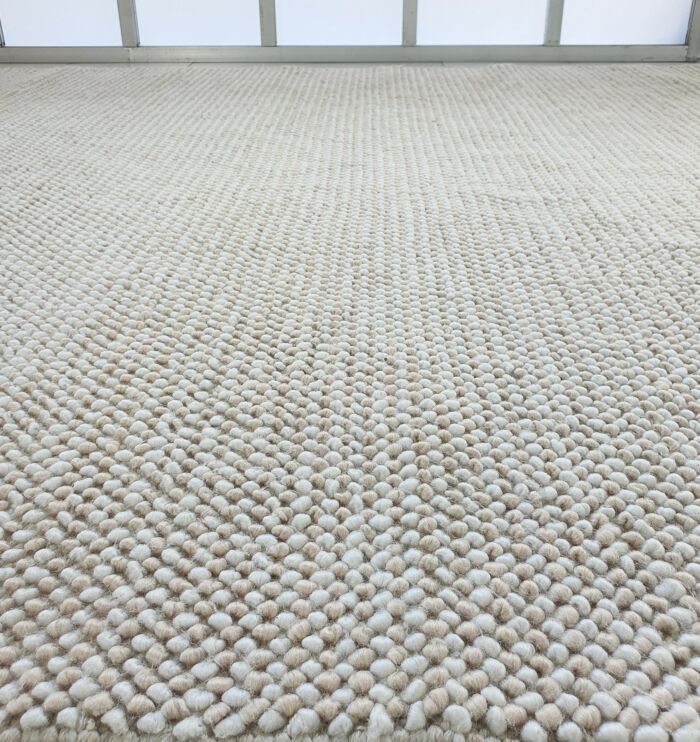 Natural Beige & Light Blue Home Decor Woven Rug - SR 024 - Image 3