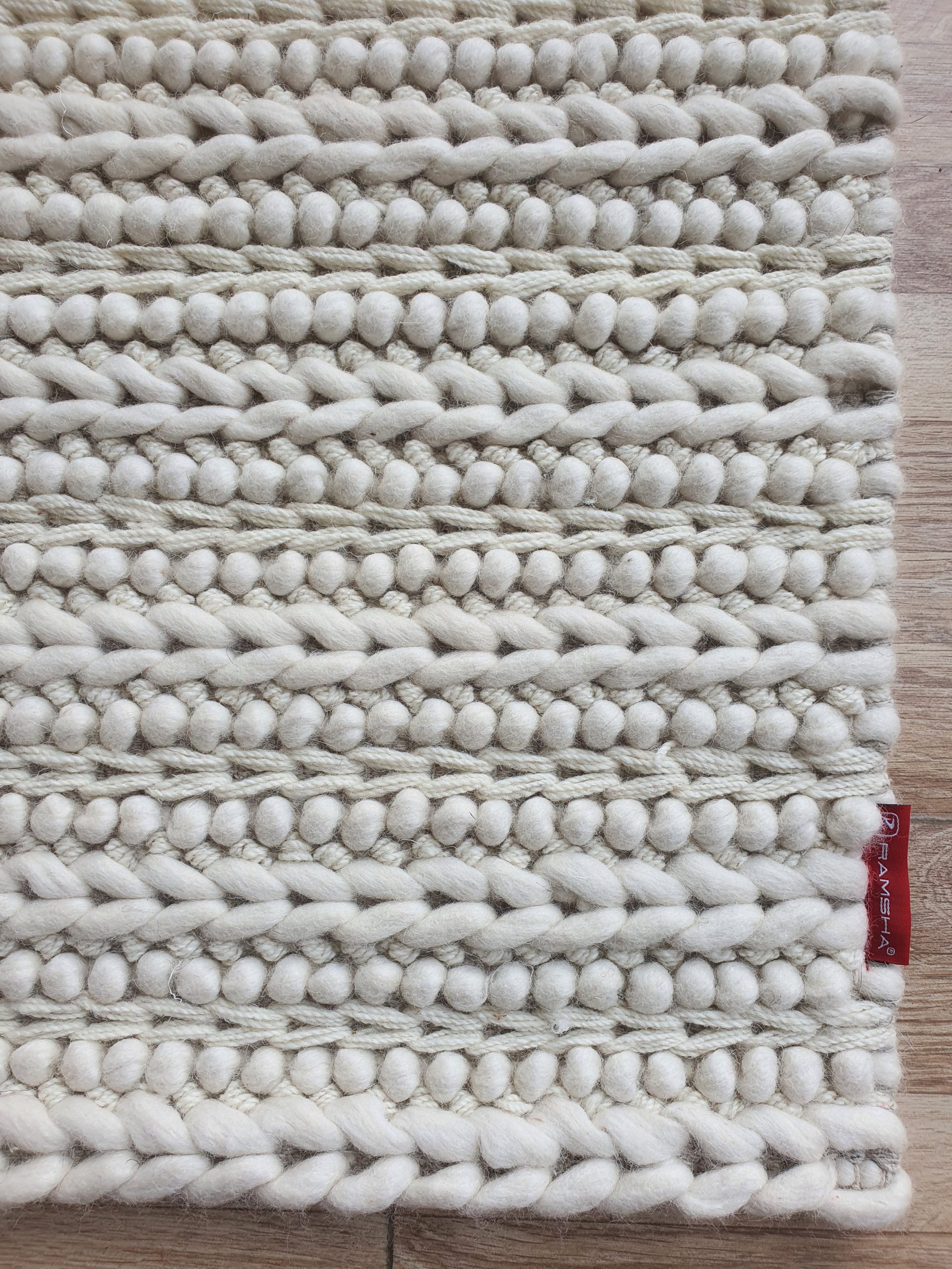 Natural Color Woven Rug for Sophisticated Interiors - SRN 028 (80x200cm) by Ramsha Home Handcrafted natural color woven rug SRN 028, 80x200cm for sophisticated interiors by Ramsha Home