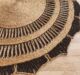 Natural and black jute crochet floor round rug - CR012 (150cm) by Ramsha Home