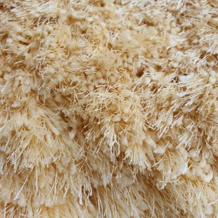 Close-up of Fluffy Cream Shaggy Rug (Design No. MPV-08) - Ramsha Home