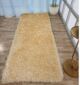 Sideways View of Beige Shaggy Rug (Design No. MPV-08) - Ramsha Home