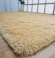 Close-up of Beige Handmade Shaggy Rug - Ramsha Home