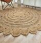 Eco-friendly crochet jute round rug CR-013 (150cm) by Ramsha Home