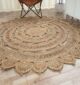 Handmade natural jute round rug CR-013 (150cm) for home decor