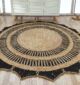Natural & Black Crochet Jute Floor Round Rug - CR 012 (200cm)