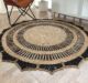 Natural and black crochet jute round rug CR-012 (200cm) by Ramsha Home