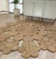 Circular Pattern Jute Area Rug - Ramsha Home CR-016 - 150cm Round