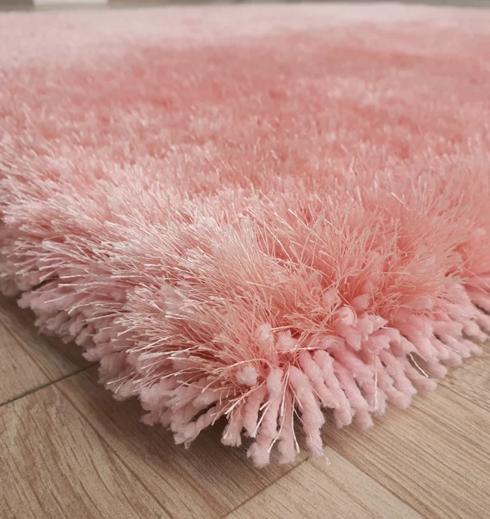 Soft shaggy rug with plush texture, modern design, and cozy comfort for home décor.