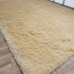 Soft fluffy cream color shaggy rug MPV 08 (200x300cm) by Ramsha Home
