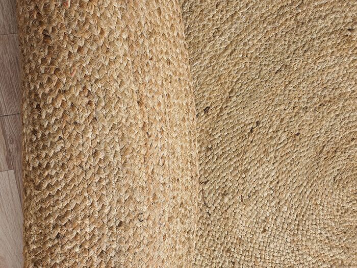 Rear View of Handmade Jute Rug BR-080 by Ramsha Home