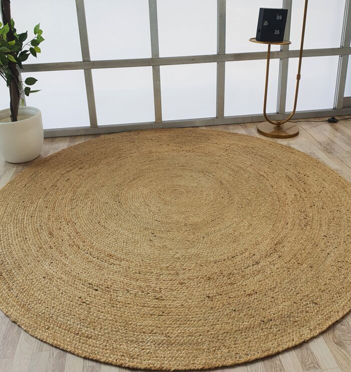Handcrafted Natural Jute Rug BR-080 for Eco-Friendly Decor by Ramsha Home