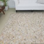 Leather Floor Rug Grey Color - LR 006 (300x400cm)