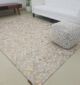 Luxurious Grey Leather Floor Rug LR-006 - Ramsha Home