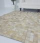 Stylish multi color leather floor rug - LR 015 (170x240cm) by Ramsha Home