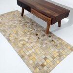 Premium quality multi color leather area rug - LR 015 (80x200cm) by Ramsha Home