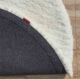 Reverse Side View of Round Shaggy Rug by Ramsha Home