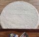 Top View of Round White Shaggy Rug - Luxurious Comfort and Style - Ramsha Home