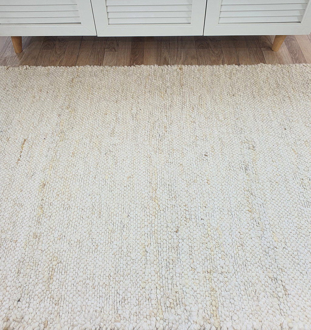 Elegant Indoor Decor Woven Rug in Natural Off White Color - SR 059 (80x200cm) by Ramsha Home Elegant natural off white woven rug for indoor decor - SR 059 (80x200cm) by Ramsha Home