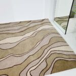 Sideways View of Handmade Rug Wool-Cotton Blend Rug HTW-66 by Ramsha Home