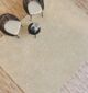 Top View of Multi-Colored Handmade Rug HTWV-71 with Black Chairs and Desk by Ramsha Home