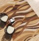 Overhead View of Artisanal Multi-Colored Rug HTWV-80 by Ramsha Home