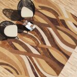 Aerial View of Multi-Hued Handcrafted Rug HTWV-80 by Ramsha Home