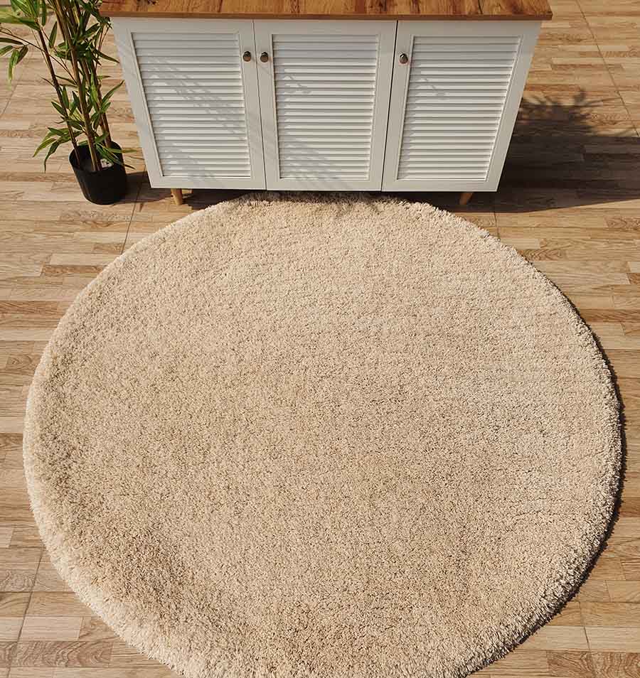 High-Quality Round Shaggy Rug for Living Room - SG 09 (150cm) High-Quality Round Shaggy Rug for Living Room