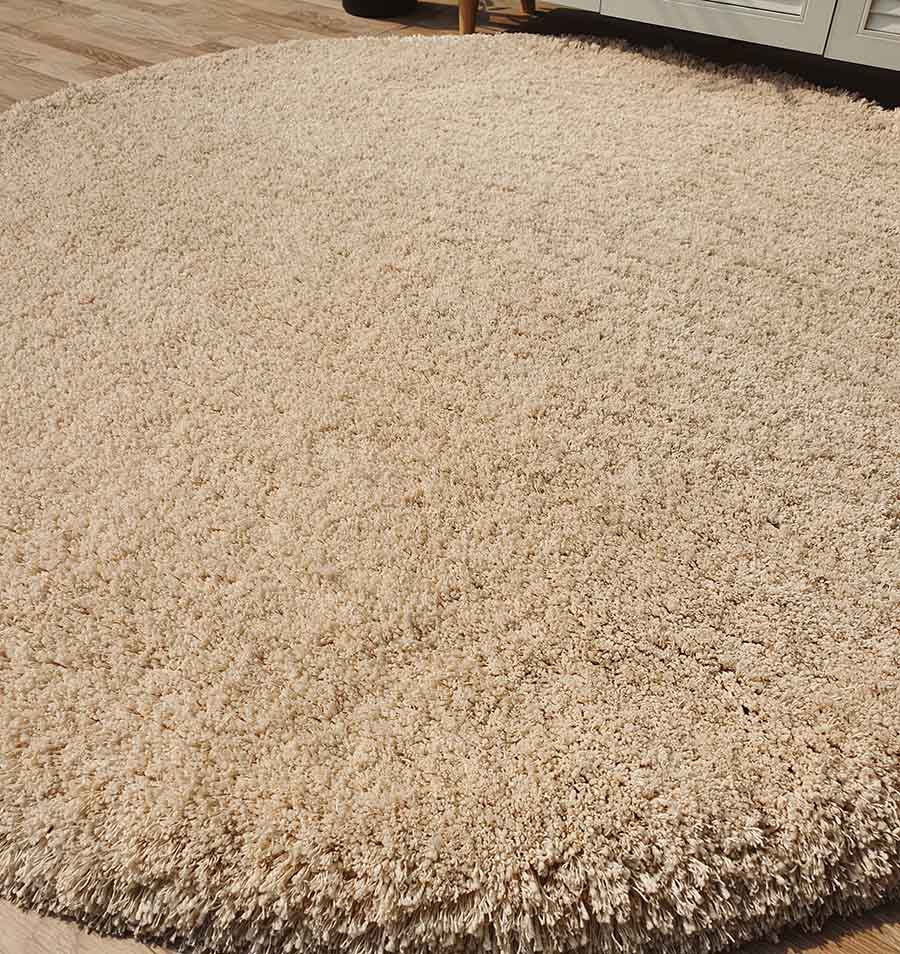 Elegant Round Shaggy Rug for Living Room - SG 09 (150cm) Elegant Round Shaggy Rug for Living Room