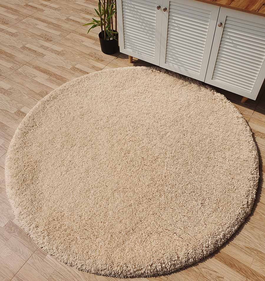 Beautiful Round Shaggy Rug for Living Room - SG 09 (150cm) Beautiful Round Shaggy Rug for Living Room