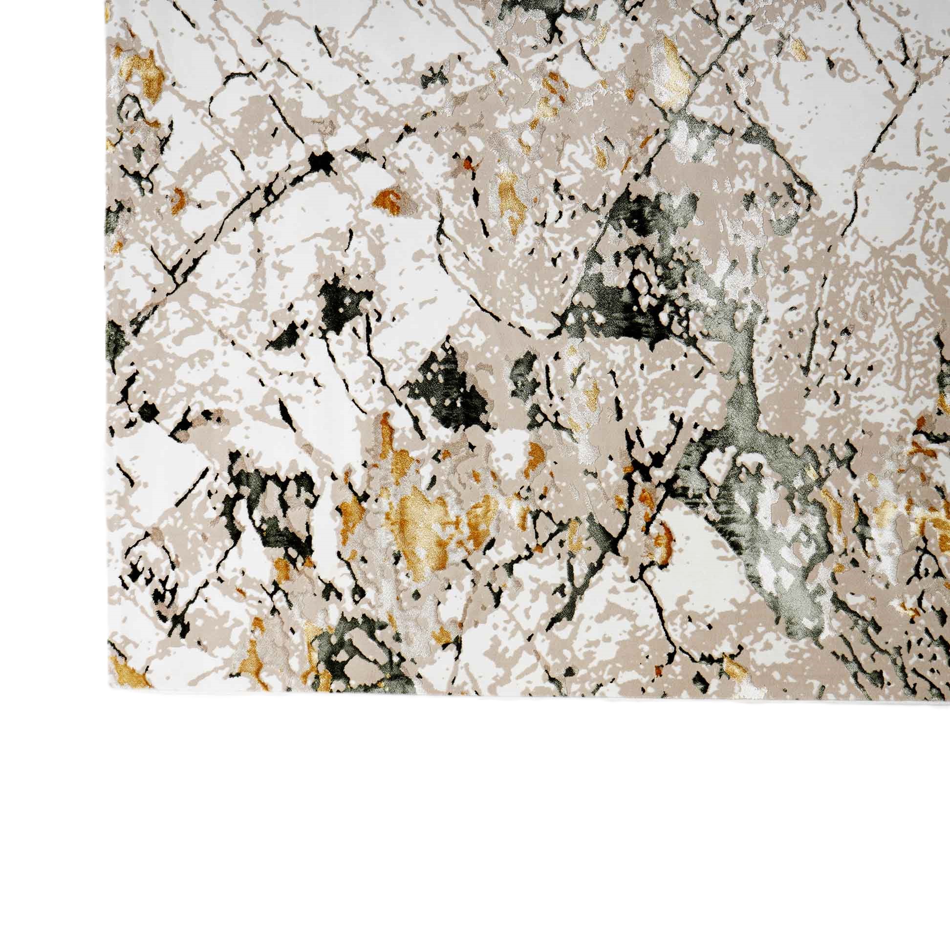 Stunning Cream & Gold Color Machine Made Turkish Rug - NM85A Luxurious cream and gold machine-made Turkish rug, NM85A, perfect for elegant home decor.