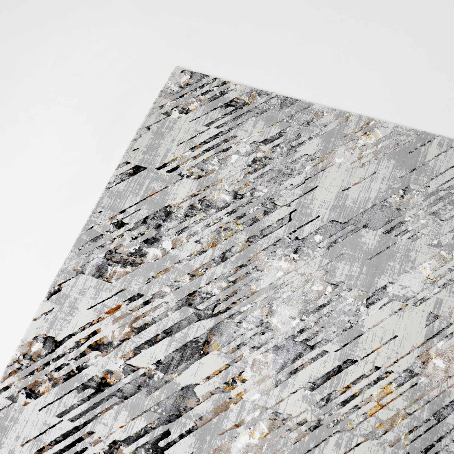 Stunning Abstract Pattern Cream Color Machine Made Rug MZ36B, ideal for modern bedroom decor. Stunning Abstract Pattern Cream Color Machine Made Rug For Bedroom – MZ36B