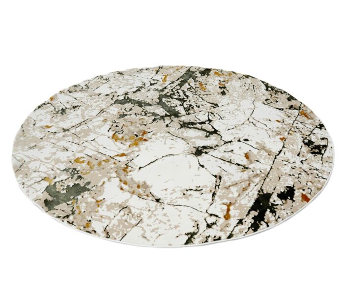 Luxurious cream and gold machine-made Turkish rug, NM85A, perfect for elegant home decor.