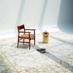 Cream & Gold Color Turkish Machine Made Rug - MZ67C