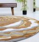Round Novara Rug CMN 12, 200cm, multi-color for drawing room decor, combining elegance and vibrancy.