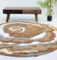 Round Novara Rug CMN 12, 200cm, multi-color for drawing room decor, combining elegance and vibrancy.