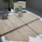 Stunning Off White Color Flower Shape Decor Handmade Rug - HTW 77 (200 cm)