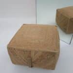 Handmade pouf seat ottoman for living room décor, puff chair and floor seating Dubai