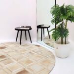 Handmade leather rug for modern interiors, rugs Dubai, outdoor rugs, and dining table rugs UAE
