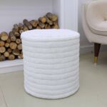 Handmade pouf ottoman seat, puff chair for modern home décor and extra seating in Dubai