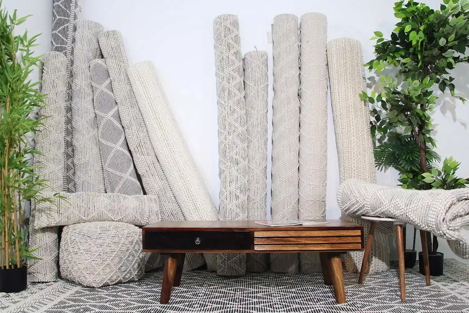 2024 rug trends featuring vibrant colors, vintage designs, and plush textures for modern interiors.