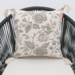 Outdoor cushions and sofa cushions arranged beautifully on a sofa and bed, including car cushions, from Ramsha Home in Dubai, UAE.