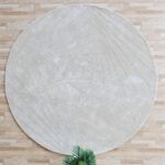 Modern handmade circle rug, round tufted carpet for home UAE