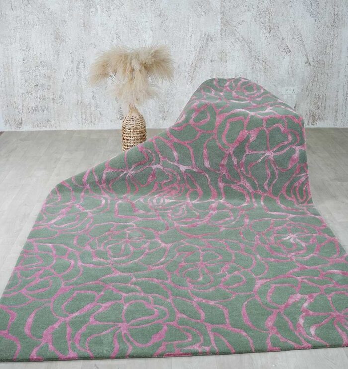 Large handmade Dubai rug, modern tufted carpet for living room, rugs UAE