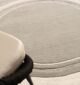 Handmade tufted circular rug Dubai, modern round carpet for bedroom and living room, stylish rugs UAE décor.