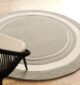 Handmade tufted circular rug Dubai, modern round carpet for bedroom and living room, stylish rugs UAE décor.