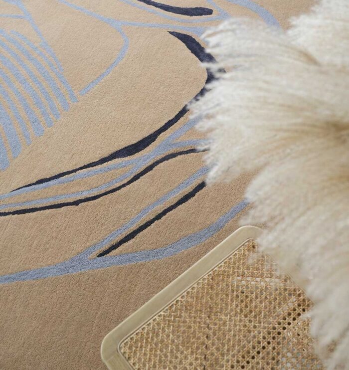 Handmade Dubai rug, big modern living room carpet, best tufted rugs UAE