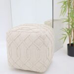 Contemporary living room pouf, multifunctional foot stool and pouf seat by Ramsha Home UAE